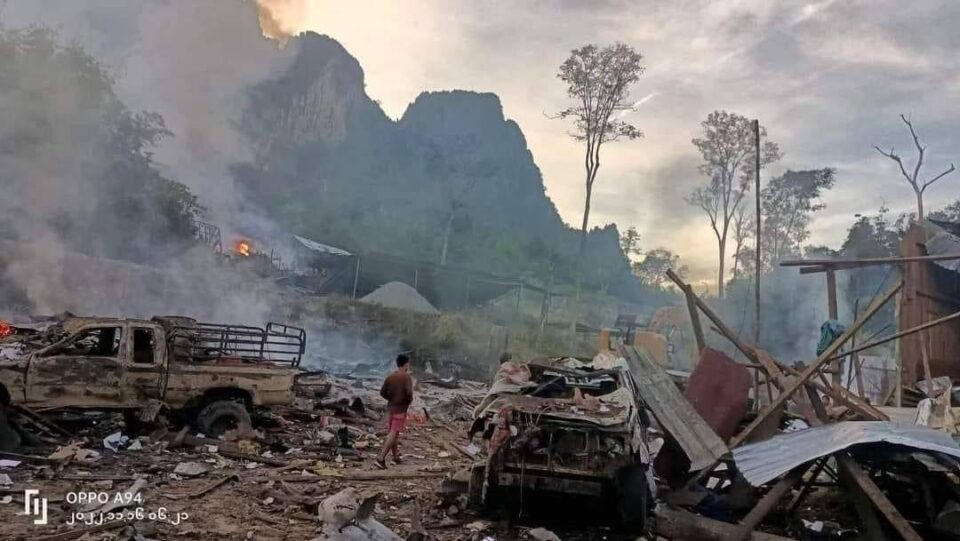Military jets bomb a mine in Kayin State, killing 3 civilians