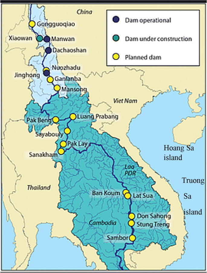 Closed dam in Vietnam is leading to dry river beds in Cambodia