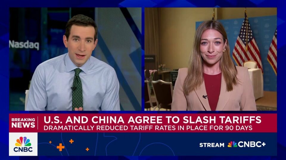 US and China agree to slash tariffs for 90 days
