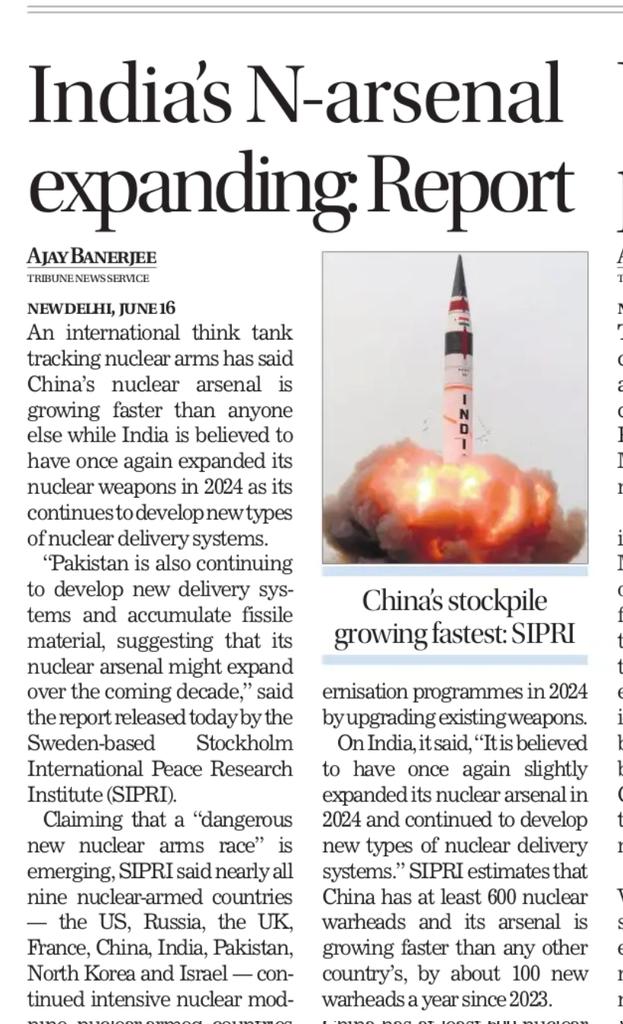 China’s nuclear arsenal is growing faster than any other country’s: report